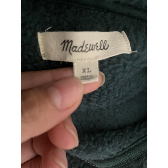 Madewell Women’s  XL Polartec Fleece Half Zip Green - Picture 4 of 12